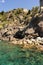 Italy, Cinque Terre, Monterosso, a world war bunker on the rocky cliff