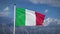 Italy country flag waving with national pride - footage animation
