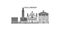 Italy, Cremona city skyline isolated vector illustration, icons