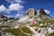 ITALY, DOLOMITES - SEPTEMBER 22, 2014 - Refuge in Dolomites mountains