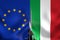 Italy exit from Eurozone and European Union concept, 3D rendering
