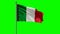 Italy Flag 3D animation with green screen and sky background