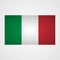 Italy flag on a gray background. Vector illustration