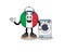 italy flag illustration as a laundry man