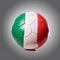 italy flag paint lon football ball on isolated background , generated by AI