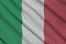 Italy flag printed on a polyester nylon sportswear mesh fabric w