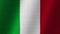 Italy flag. Slow flutter of the canvas. Fluctuation of the fabric.