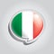 Italy flag. Vector illustration decorative design
