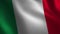 Italy flag waving 3d. Abstract background. Loop animation.