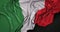 Italy Flag Wrinkled On Dark Background 3D Render