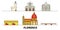 Italy, Florence flat landmarks vector illustration. Italy, Florence line city with famous travel sights, skyline, design