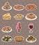 Italy food stickers