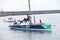 ITALY,GENOVA: Team Jajo\\\'s boat enters the Ocean Live Park dock-Ocean Race. June 27.2023.