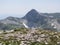 Italy, Gran Sasso National Park, view of big horn side of little peak