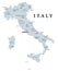 Italy, gray political map with regions and administrative divisions