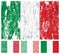 Italy grunge flag set