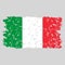 Italy grunge flag texture