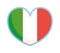 italy heart badge