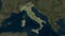 Italy highlighted. High-res satellite