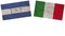 Italy and Honduras Flags Together Paper Texture Illustration