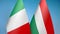 Italy and Hungary two flags
