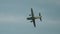 Italy, Jesolo - August 2022. Military plane flies in the sky