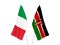 Italy and Kenya flags