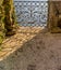 Italy, Lecco, Lake Como,  gate leading to lake