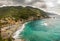 Italy, Liguria, La Spezia,5 lands, Monterosso, panoramic view of coastline