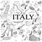 Italy line art design vector illustration