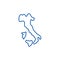 Italy line icon concept. Italy flat  vector symbol, sign, outline illustration.