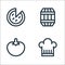 italy line icons. linear set. quality vector line set such as chef hat, tomato, barrel