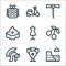italy line icons. linear set. quality vector line set such as coliseum, vase, roman helmet, olives, mannequin, cheese, corkscrew,