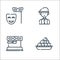 italy line icons. linear set. quality vector line set such as olive, coffee maker, man