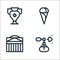 Italy line icons. linear set. quality vector line set such as perfume spray, pantheon, ice cream