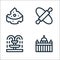 italy line icons. linear set. quality vector line set such as vatican city, fountain, rolling pin