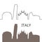 Italy logo. Isolated Italian architecture on white background