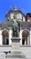 Italy - Lombardy - Milan - basilica of San Lorenzo and the statue of Constantin by the Corso di Porta Ticinese