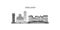 Italy, Lucca city skyline isolated vector illustration, icons