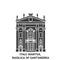 Italy, Mantua, Basilica Of Sant'andrea travel landmark vector illustration