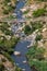 Italy. Matera. Canyon of the Gravina river. The tibetan bridge