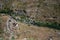 Italy. Matera. Canyon of the Gravina river. The tibetan bridge