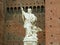 Italy, Milan, Sforza Castle, Royal courtyard, statue of Saint John of Nepomuk
