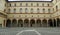 Italy, Milan, Sforza Castle, Royal courtyard, three-story gallery