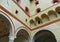 Italy, Milan, Sforza Castle, Royal courtyard, three-story gallery