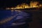 Italy, Monterosso shore at night