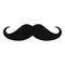 Italy mustache icon, simple style.