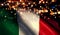 Italy National Flag Light Night Bokeh Abstract Background