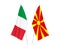Italy and North Macedonia flags
