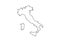 Italy outline map national borders country shape